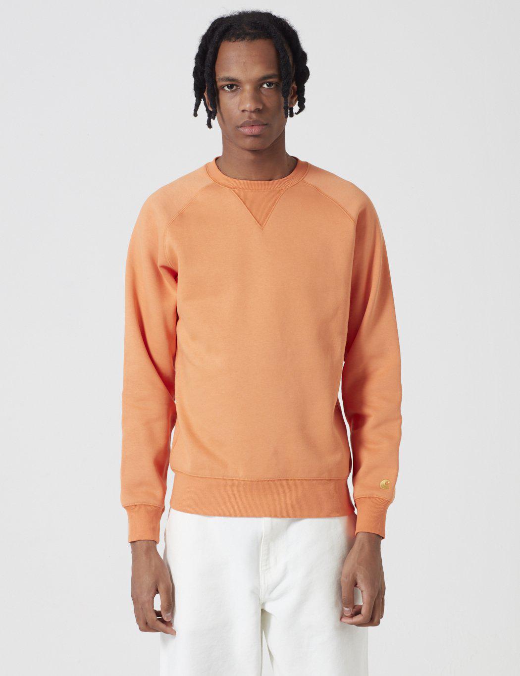 Lyst - Carhartt Chase Sweatshirt in Orange for Men