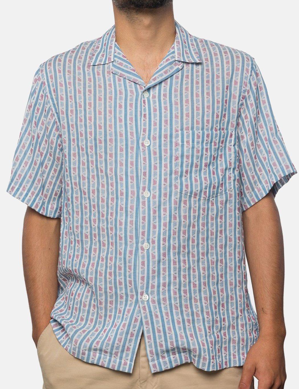 Portuguese Flannel Puerto Short Sleeve Shirt in Blue for Men - Lyst