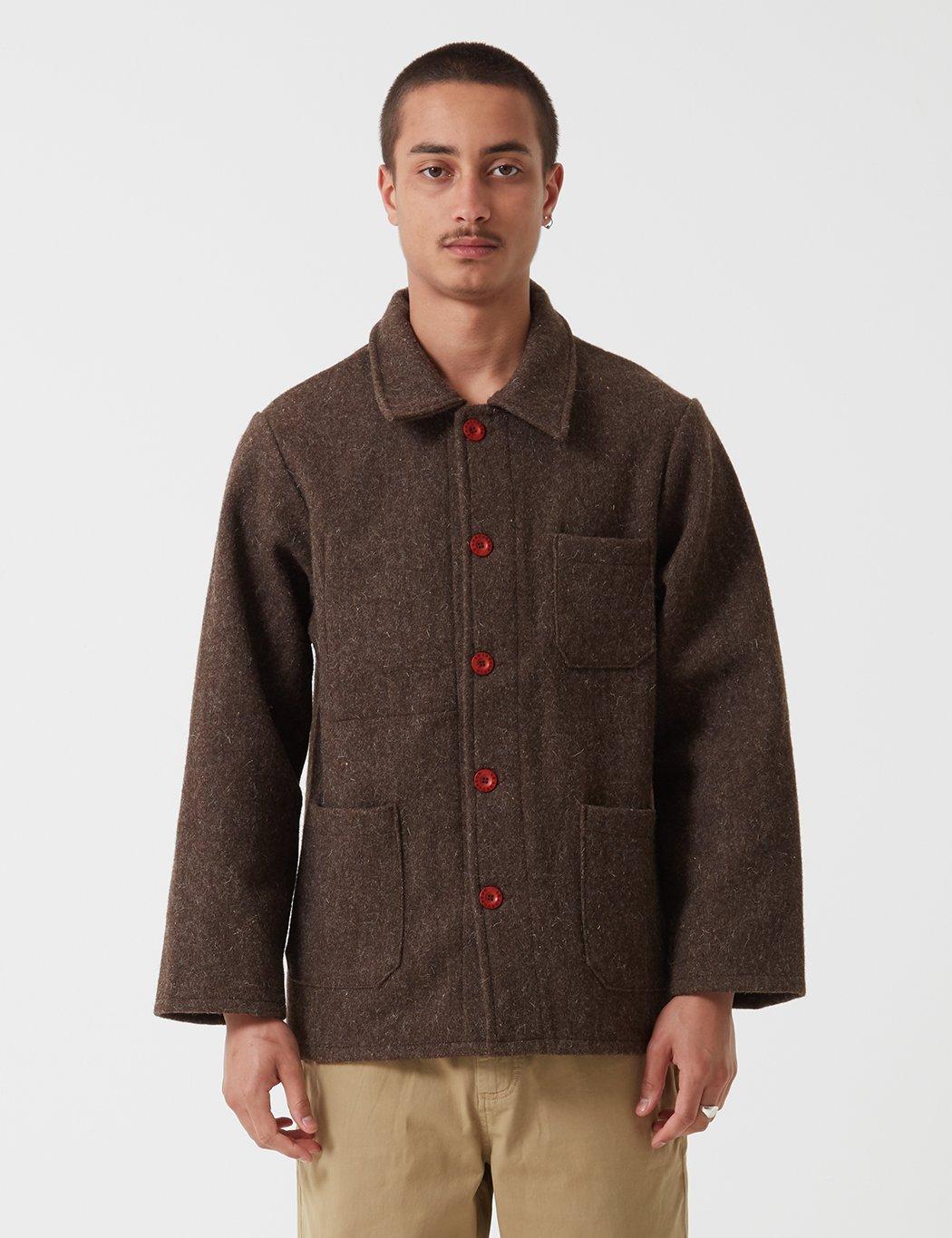le laboureur wool work jacket grey