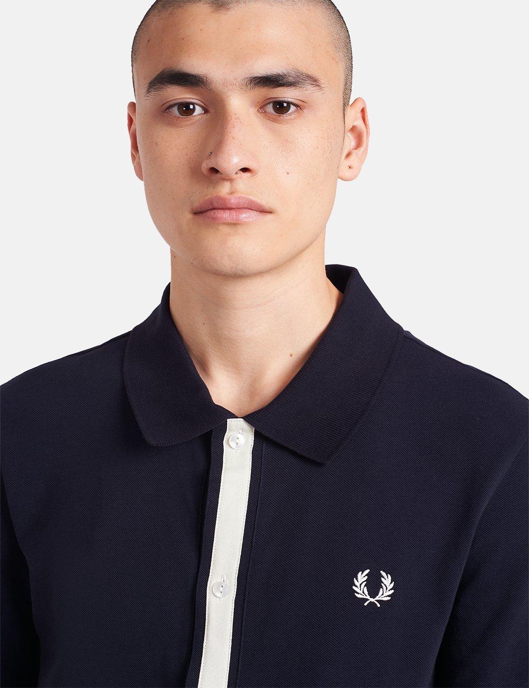 fred perry button through polo