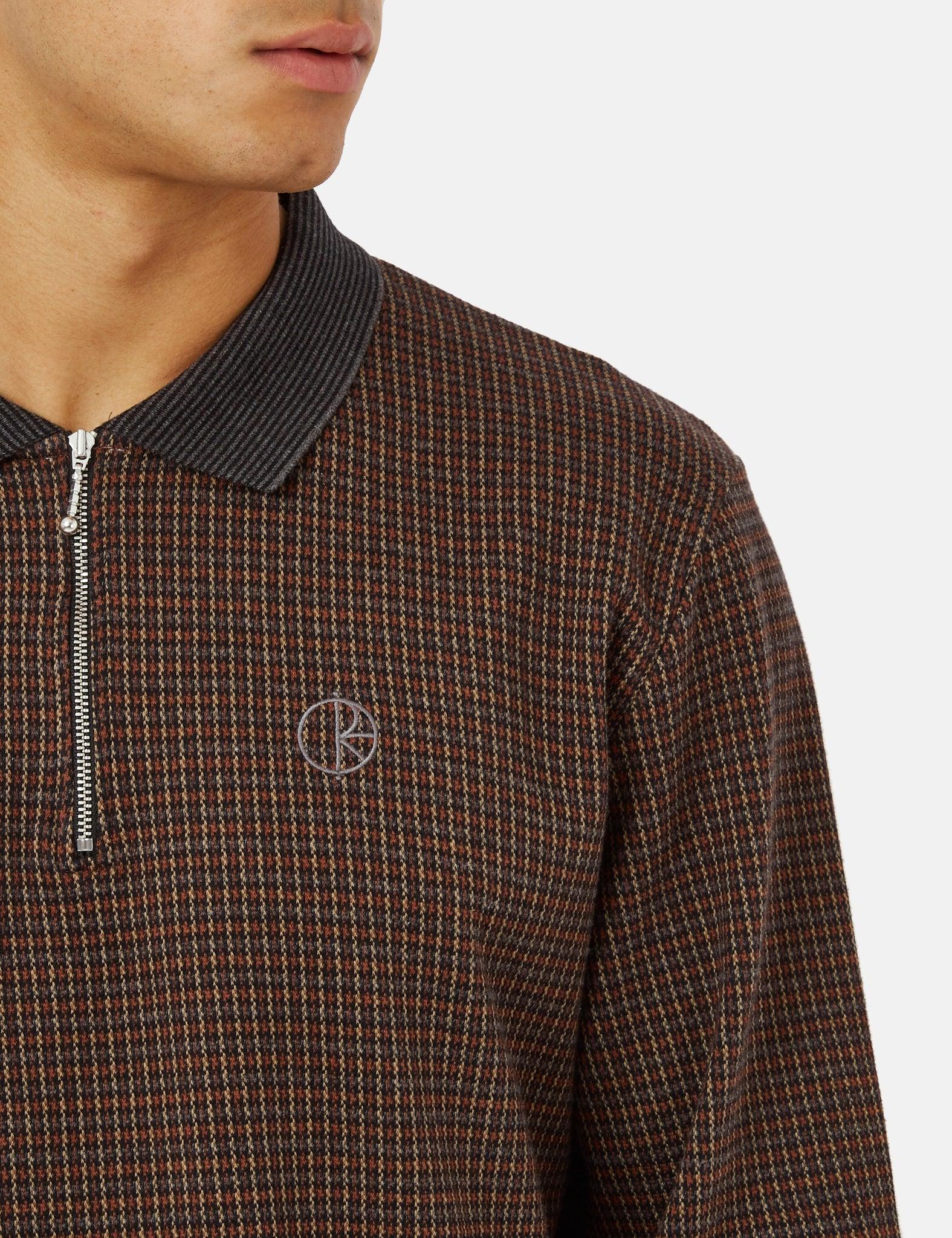 Polar Skate Co. Jacques Polo Long Sleeve Shirt in Brown for Men | Lyst