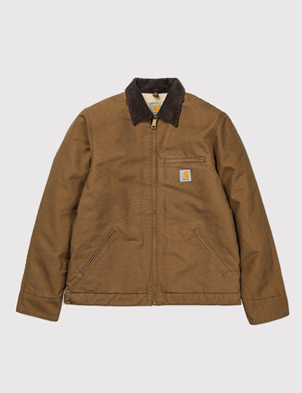 Carhartt Detroit Jacket (sherpa) in Brown for Men | Lyst UK