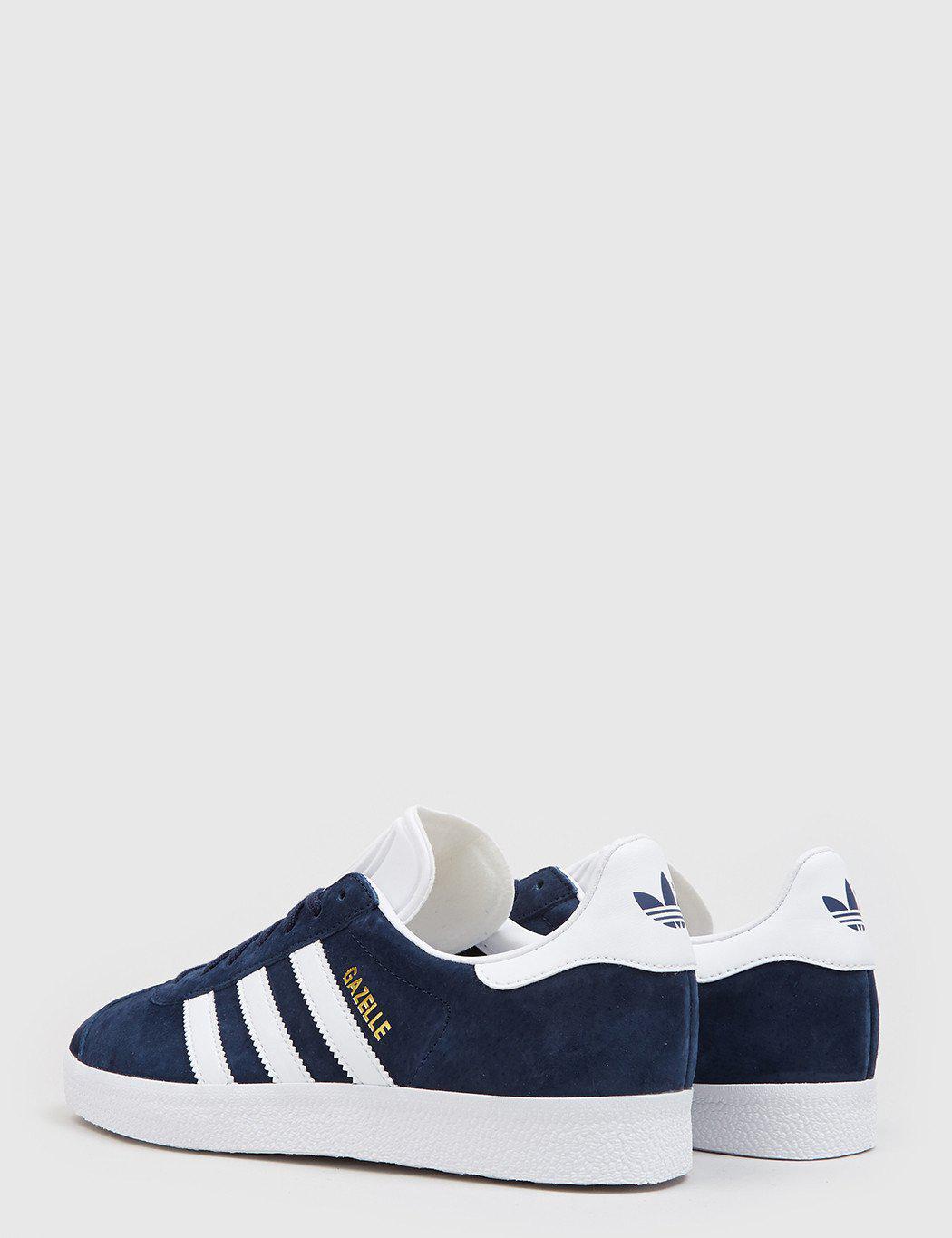adidas Originals Gazelle Navy Suede Sneakers in Blue for Men - Lyst