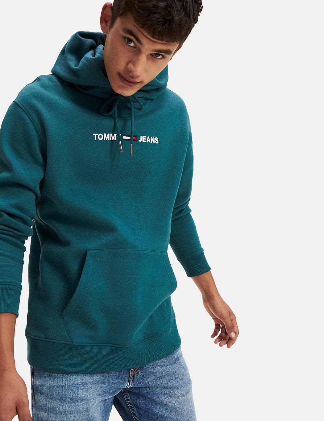 tommy jeans green hoodie