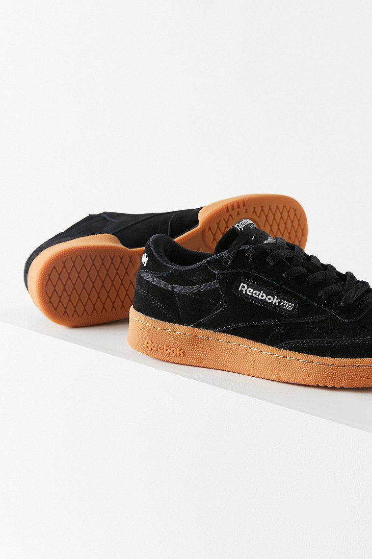 Suede Reebok Club C 85 Ms Gum Sole Sneaker Black - Lyst