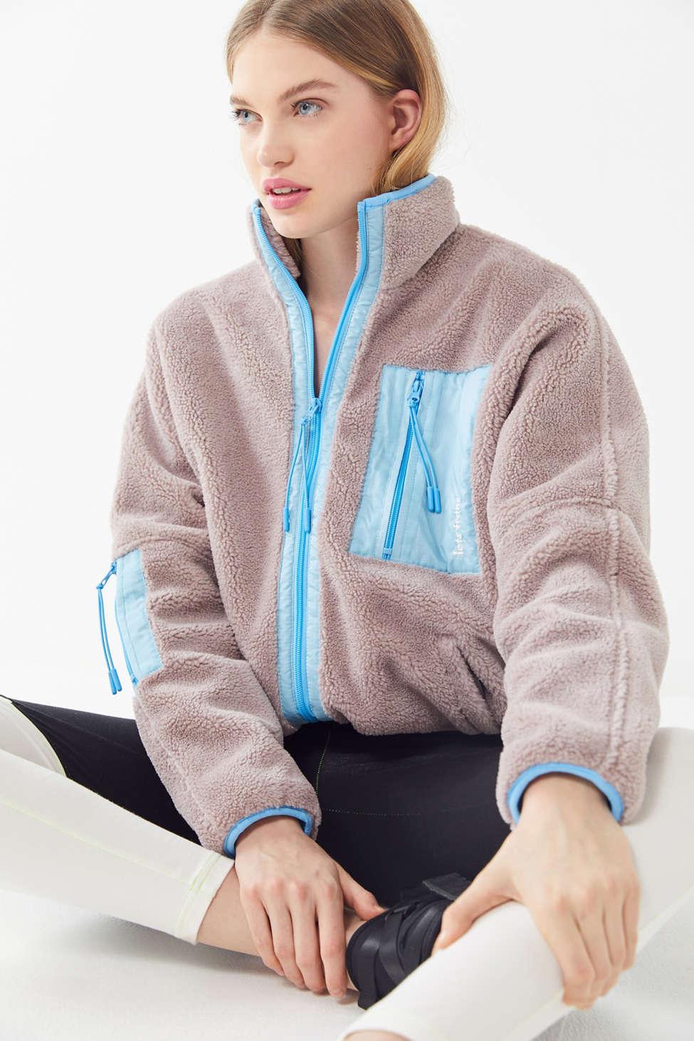 iets frans cropped fleece overshirt
