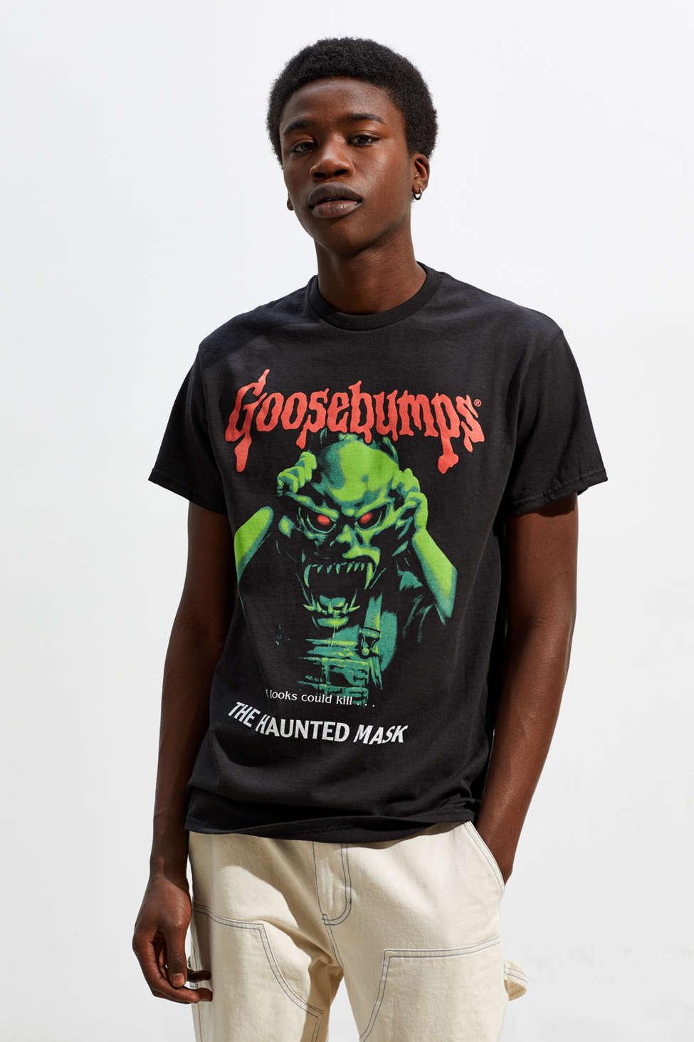 Urban Outfitters Cotton Goosebumps Haunted Mask Tee in Black for Men - Lyst