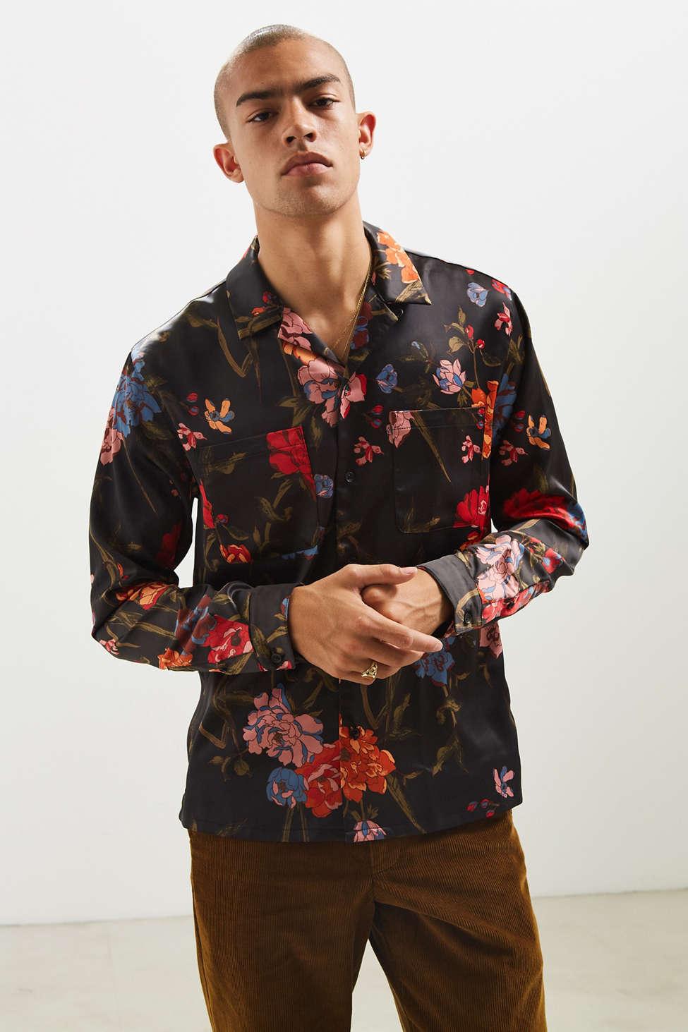 Button down top shirt floral