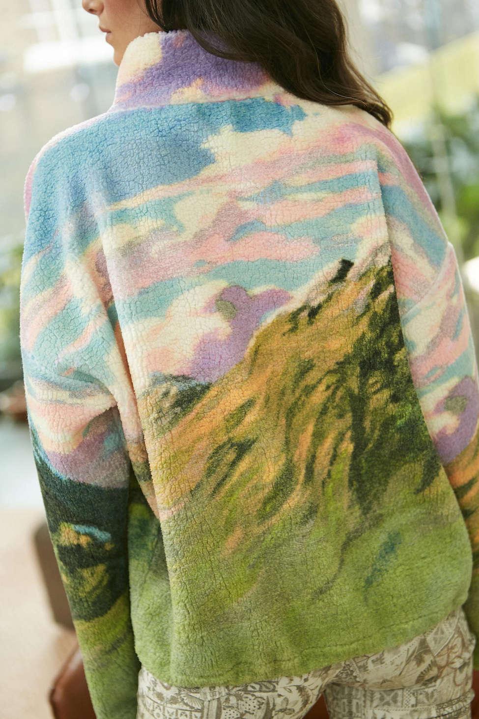 Outfitters Landscape Fleece Mock Neck Jacket in | Lyst