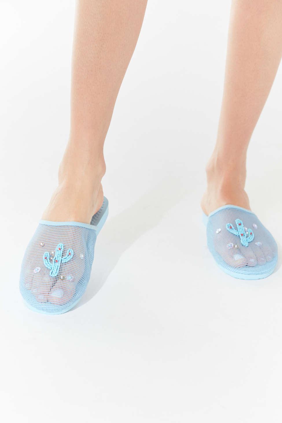 beaded market slide sandal