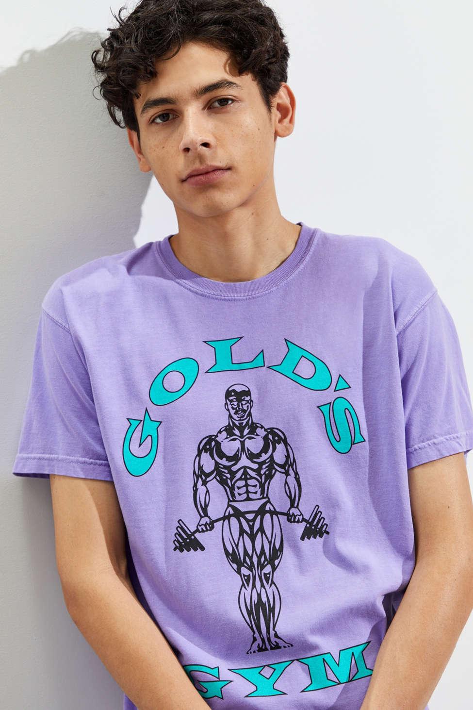 Urban Outfitters Gold's Gym Pigment Logo Dye Tee in Blue for Men | Lyst