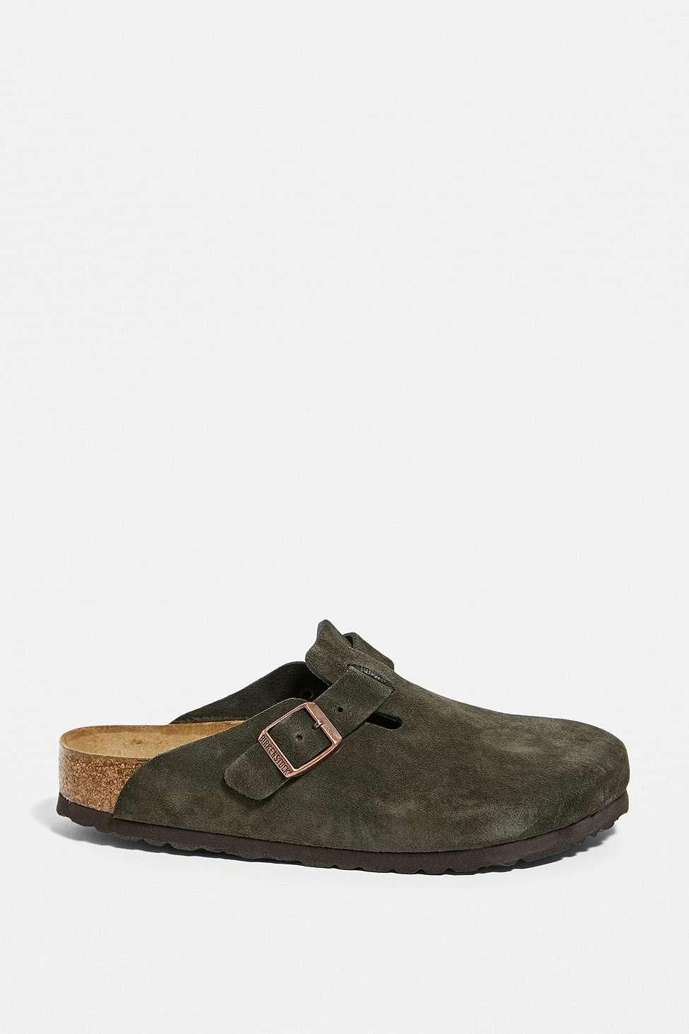 Birkenstock Boston Mocha Suede Clogs in Brown | Lyst UK