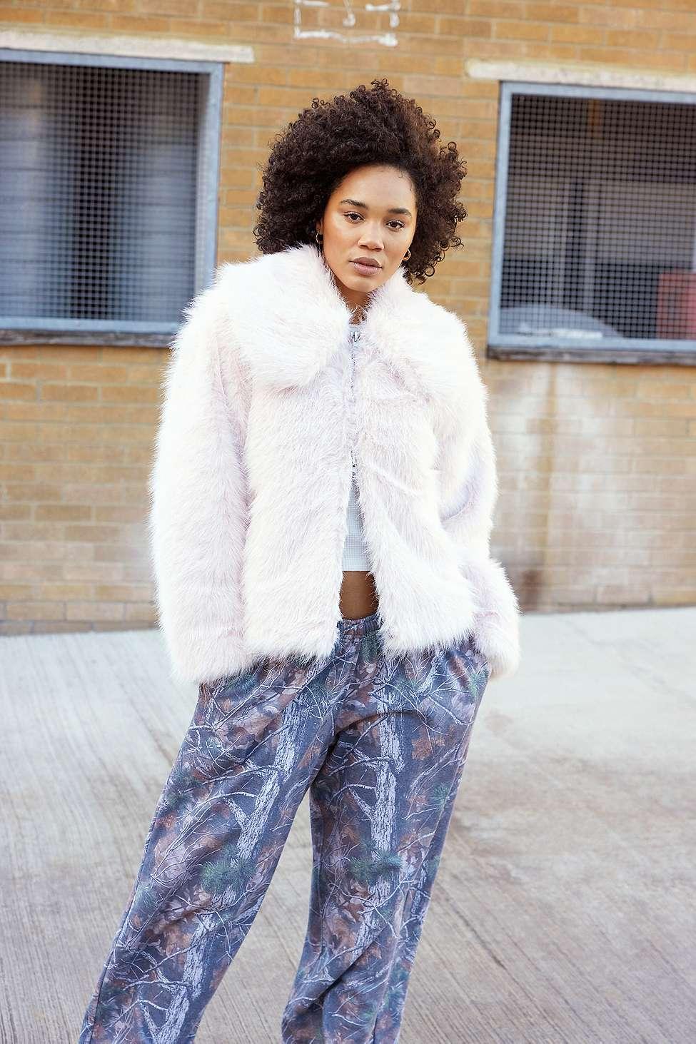 Urban Outfitters Kimchi Blue Faux Fur Coat Jacket in Natural Lyst UK