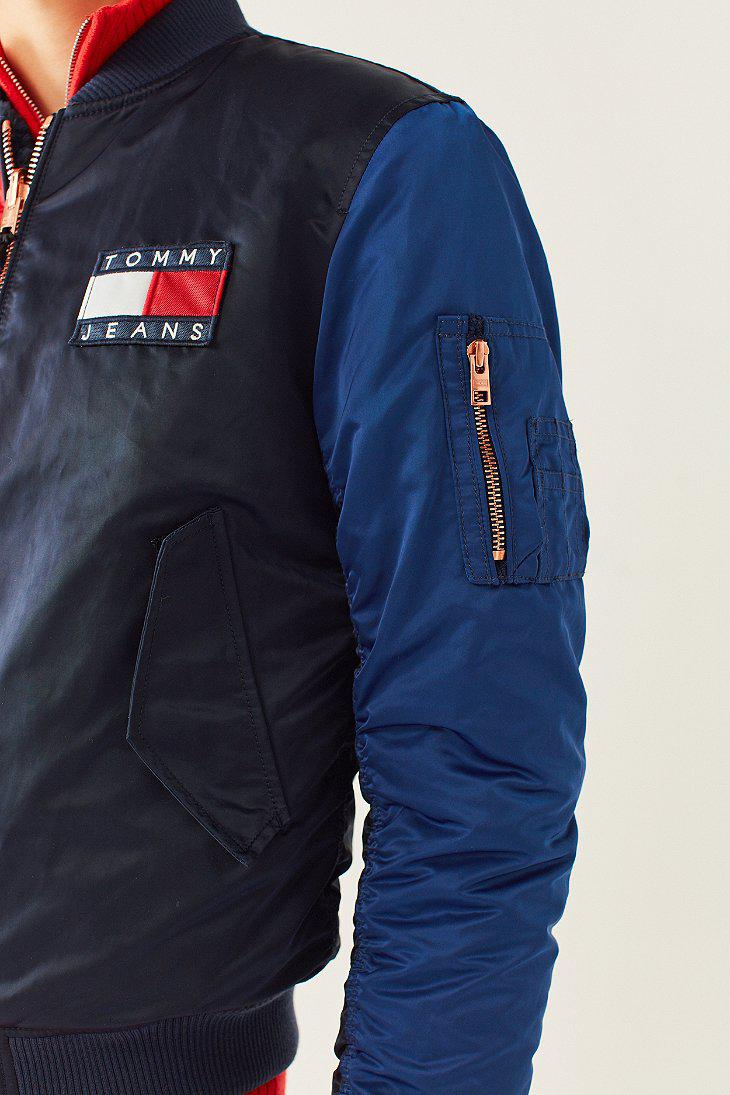 Tommy Hilfiger Tommy Jeans '90s Reversible Bomber Jacket in Blue | Lyst