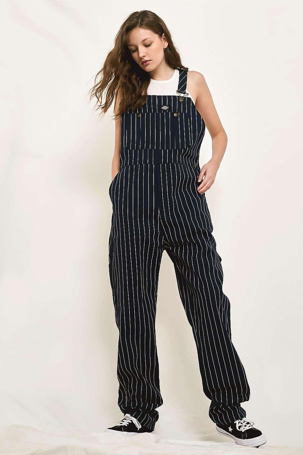 pinstripe dungarees