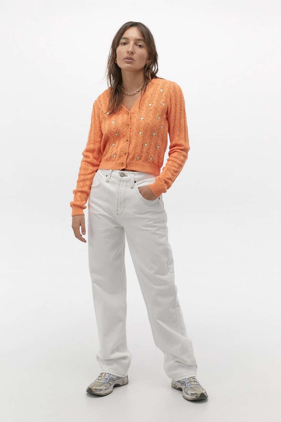 uo embroidered cardigan
