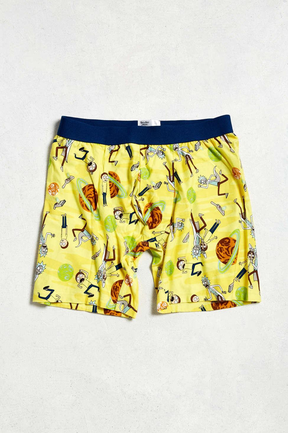 Urban Outfitters Cotton Rick And Morty Boxer Brief in Yellow for Men | Lyst