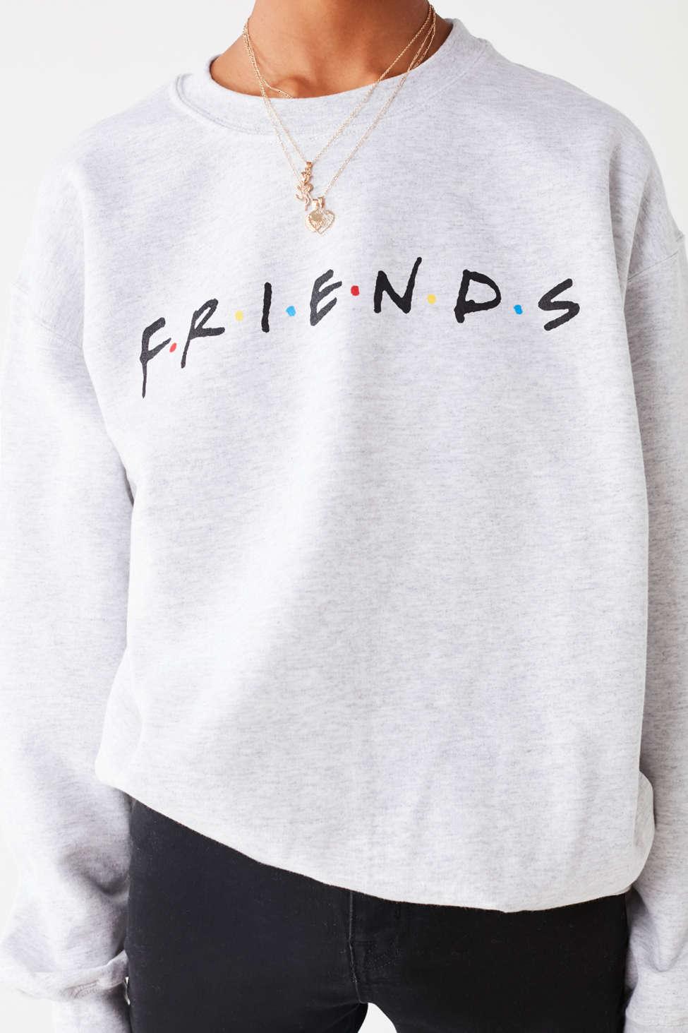 Urban Outfitters Cotton Friends Logo Crew Neck Sweatshirt ...