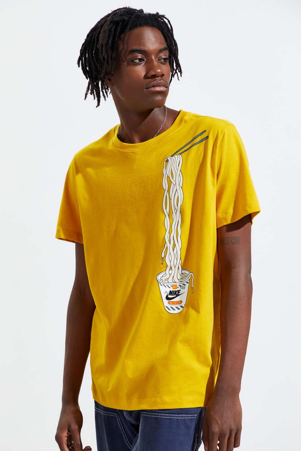 Nike Cotton Noodle Cup Tee in Yellow for Men | Lyst