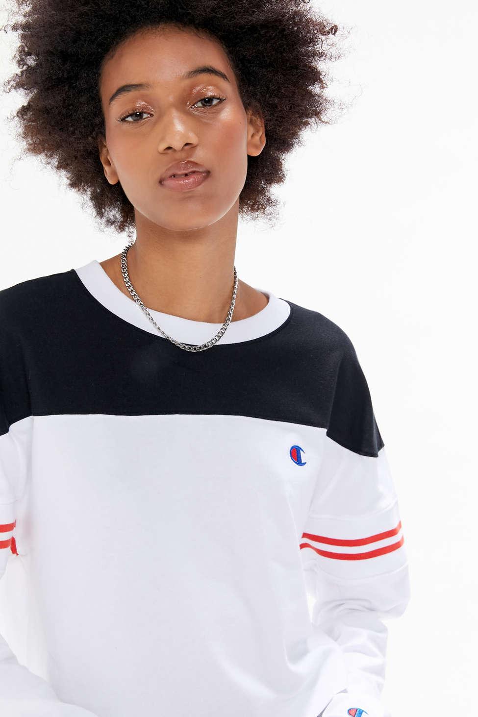 champion & uo colorblock long sleeve tee