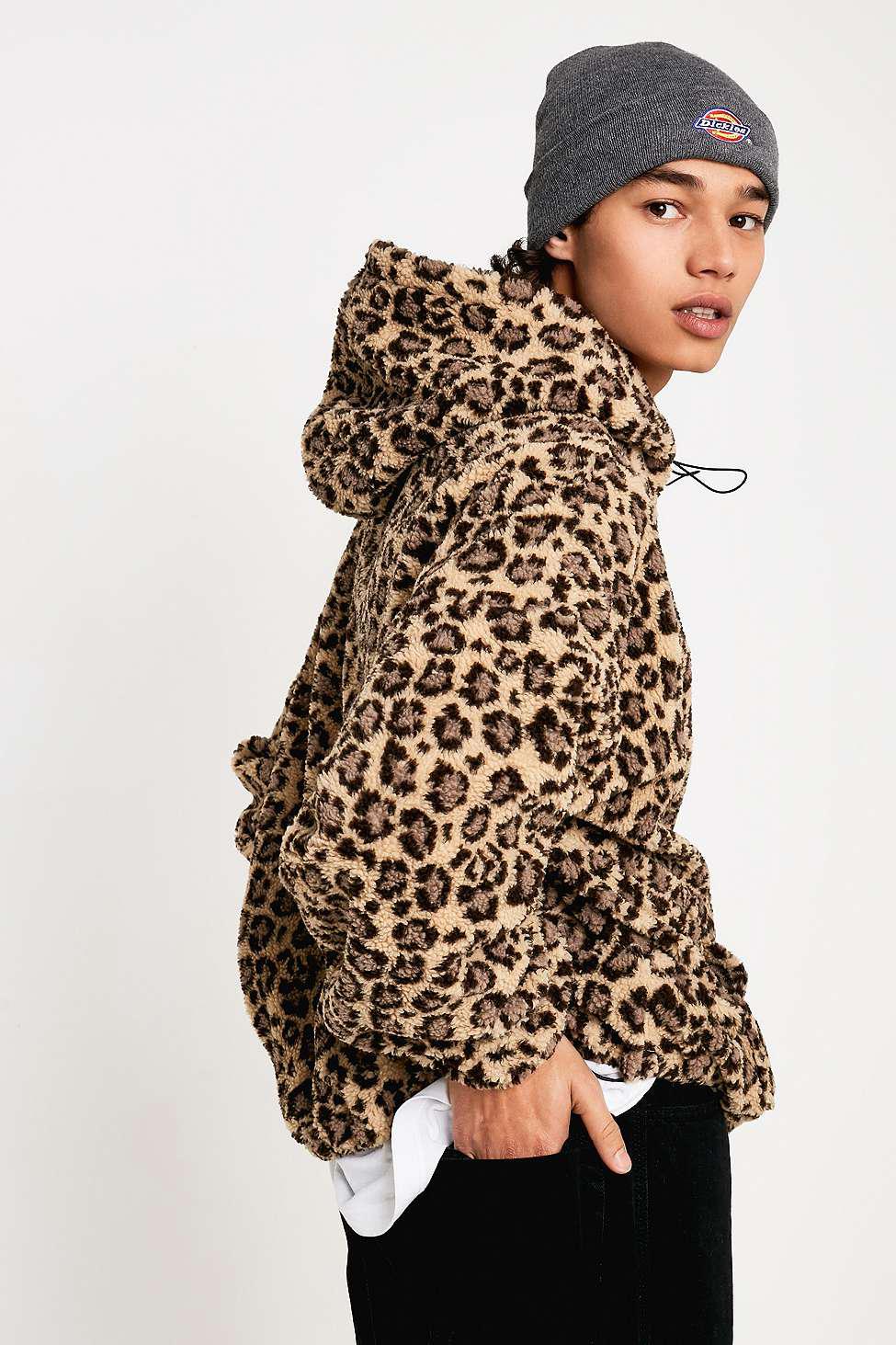 leopard hoodie mens