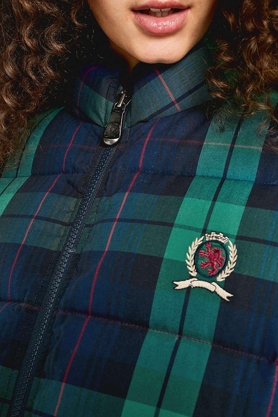 Tommy jeans plaid best sale crest harrington jacket