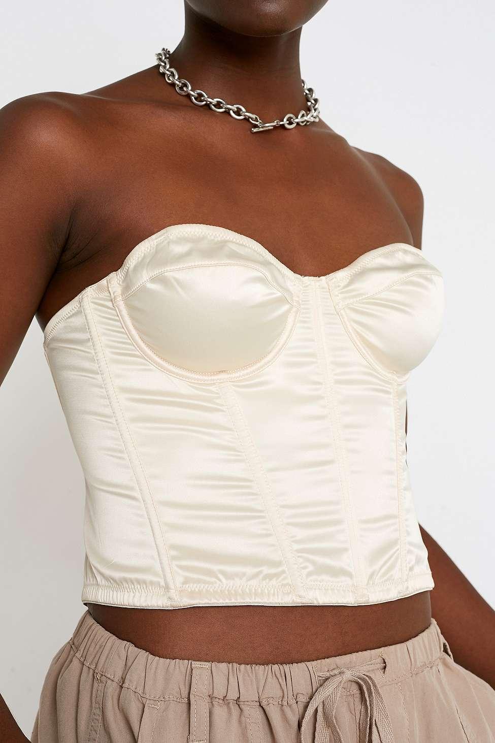 uo ayla bustier cropped top