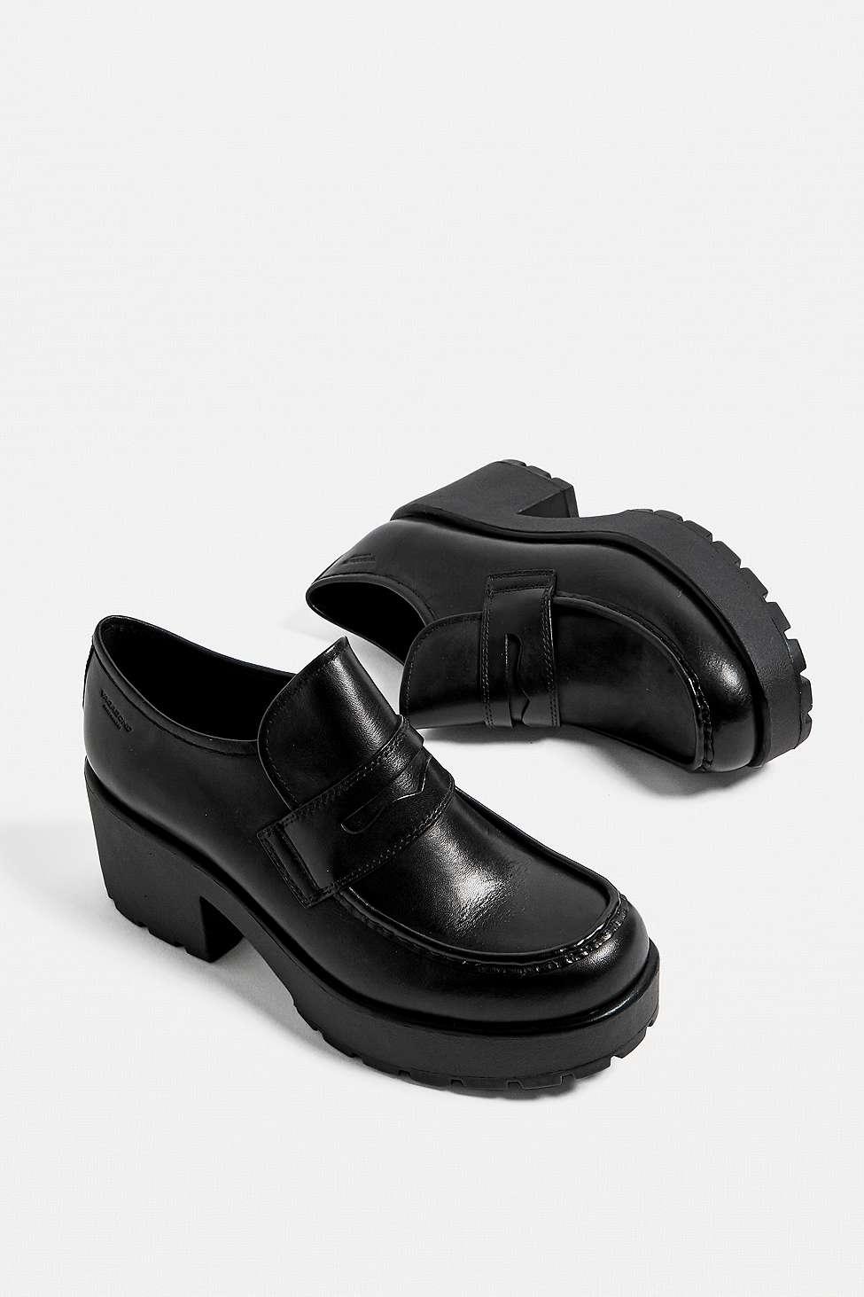 Vagabond Shoemakers Dioon Heeled Loafers in Black | Lyst UK