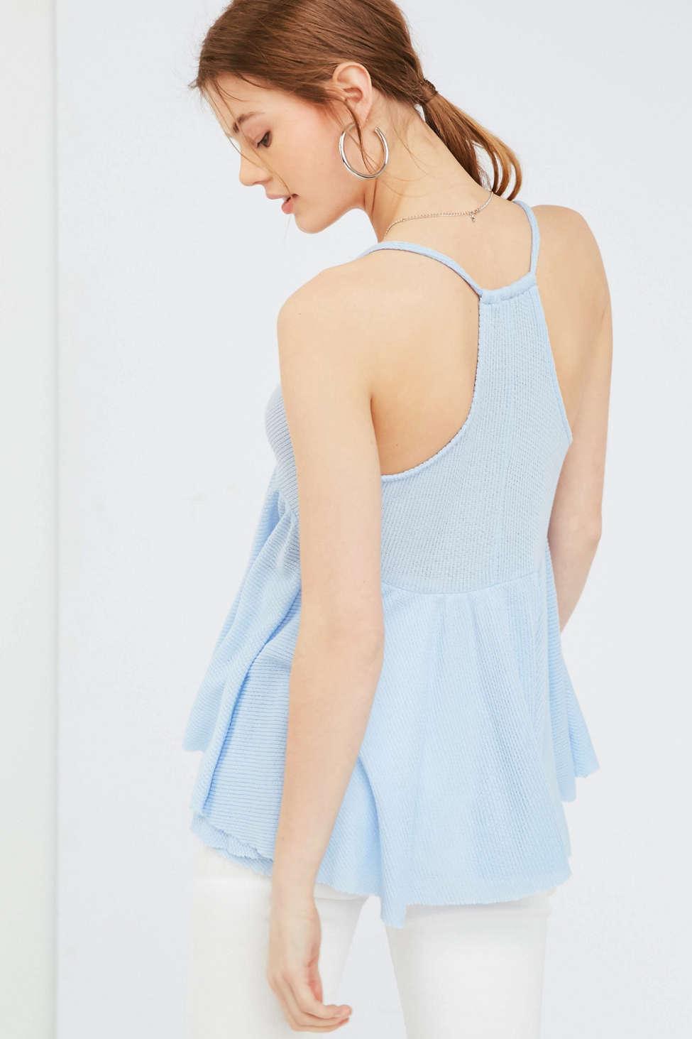 uo lola thermal babydoll tank top