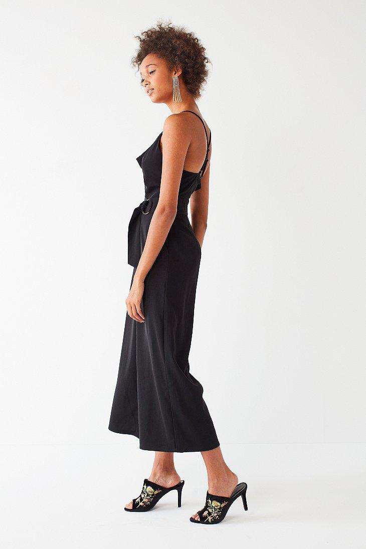 Urban Outfitters Uo Cowl Neck O Ring Belt Jumpsuit In Black Lyst Urban Outfitters Uo Cowl Neck O Ring Belt Jumpsuit In Black Lyst