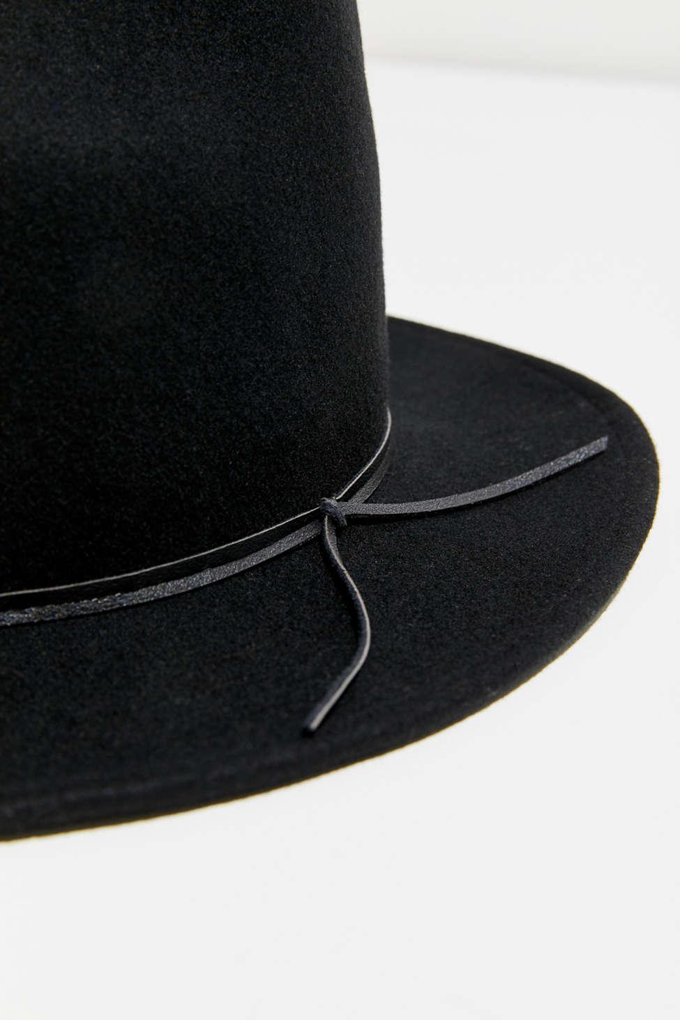 high crown felt hat