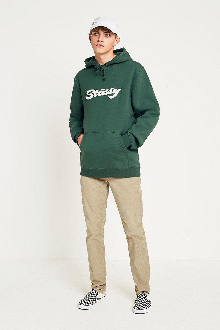 stussy olive green hoodie