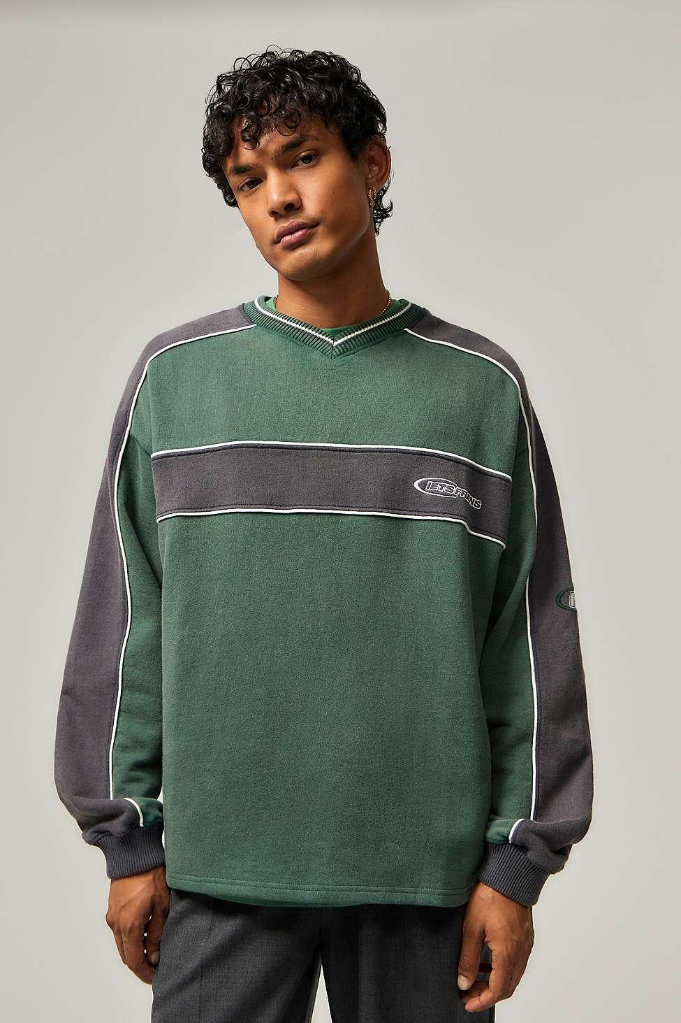 Panel Sweatshirt Iets Frans Crewneck Sweatshirt Iets Green Zach V