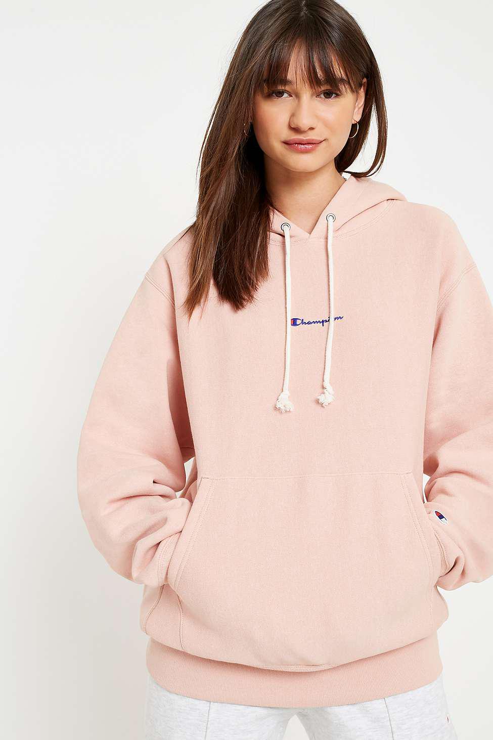 rose pink champion hoodie