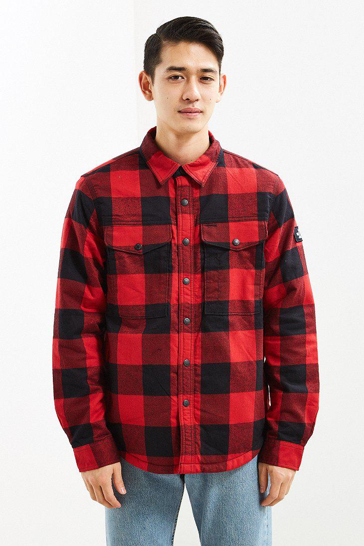 The North Face The North Face Campground Plaid Sherpa Shirt Jacket in Red  for Men | Lyst