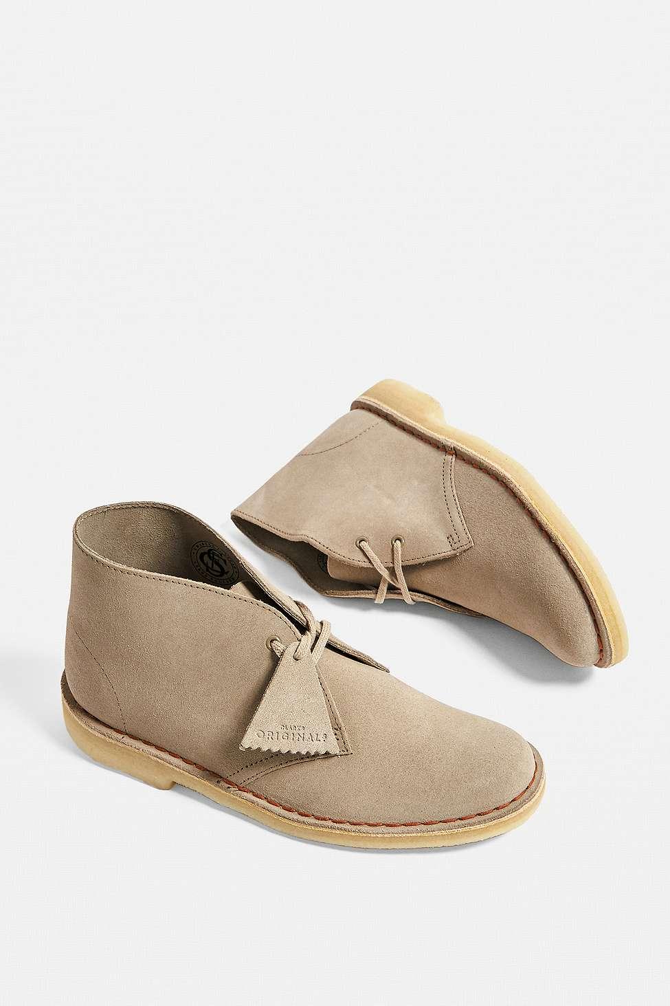 clarks sand suede