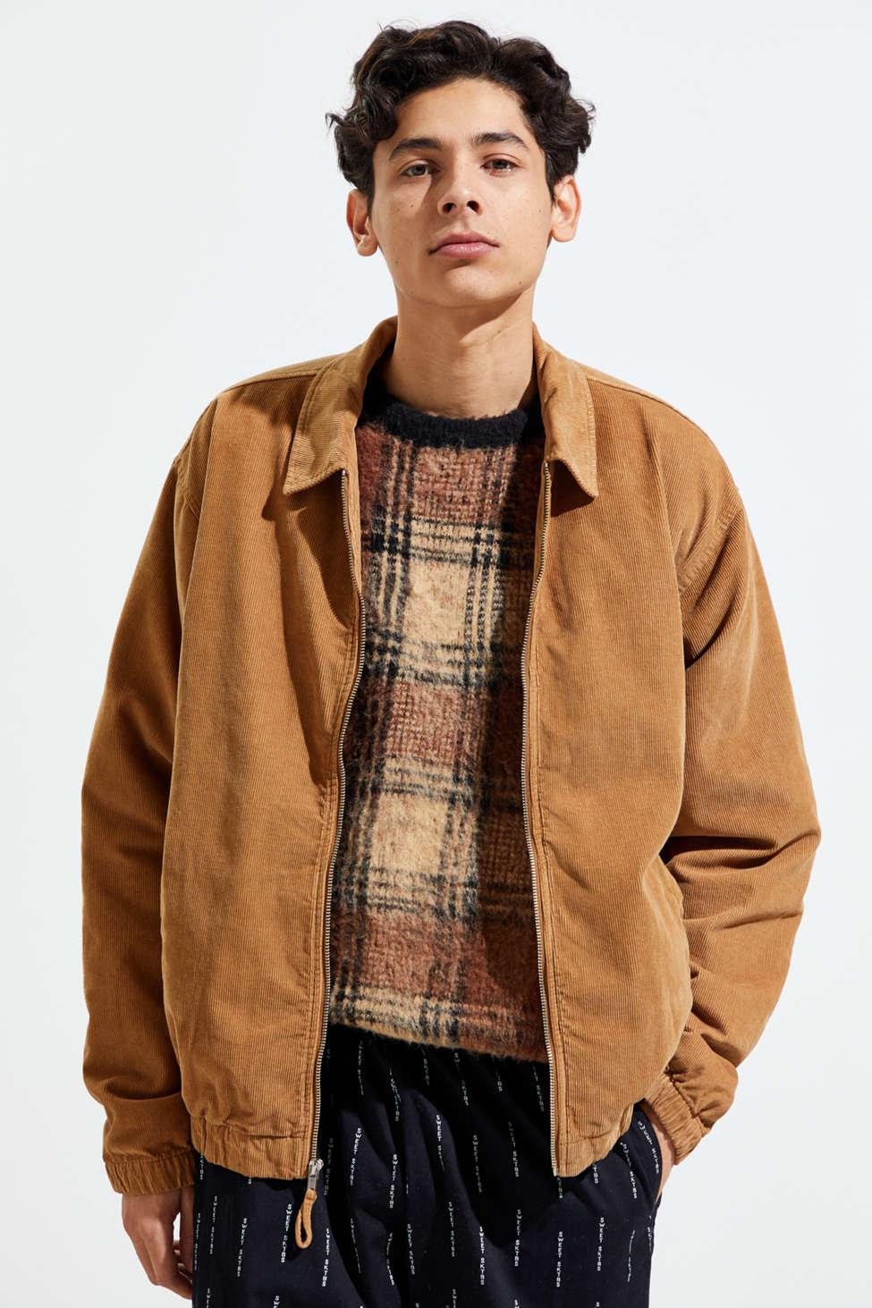 Urban Outfitters Uo Corduroy Harrington Jacket in Brown for Men | Lyst