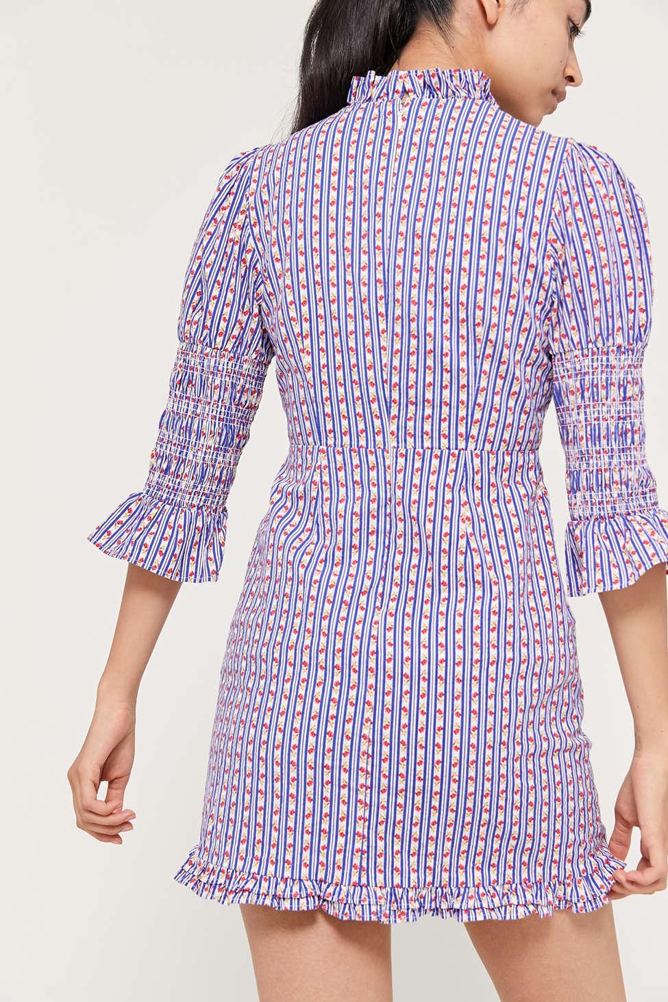 laura ashley uo exclusive maisy mock neck mini dress