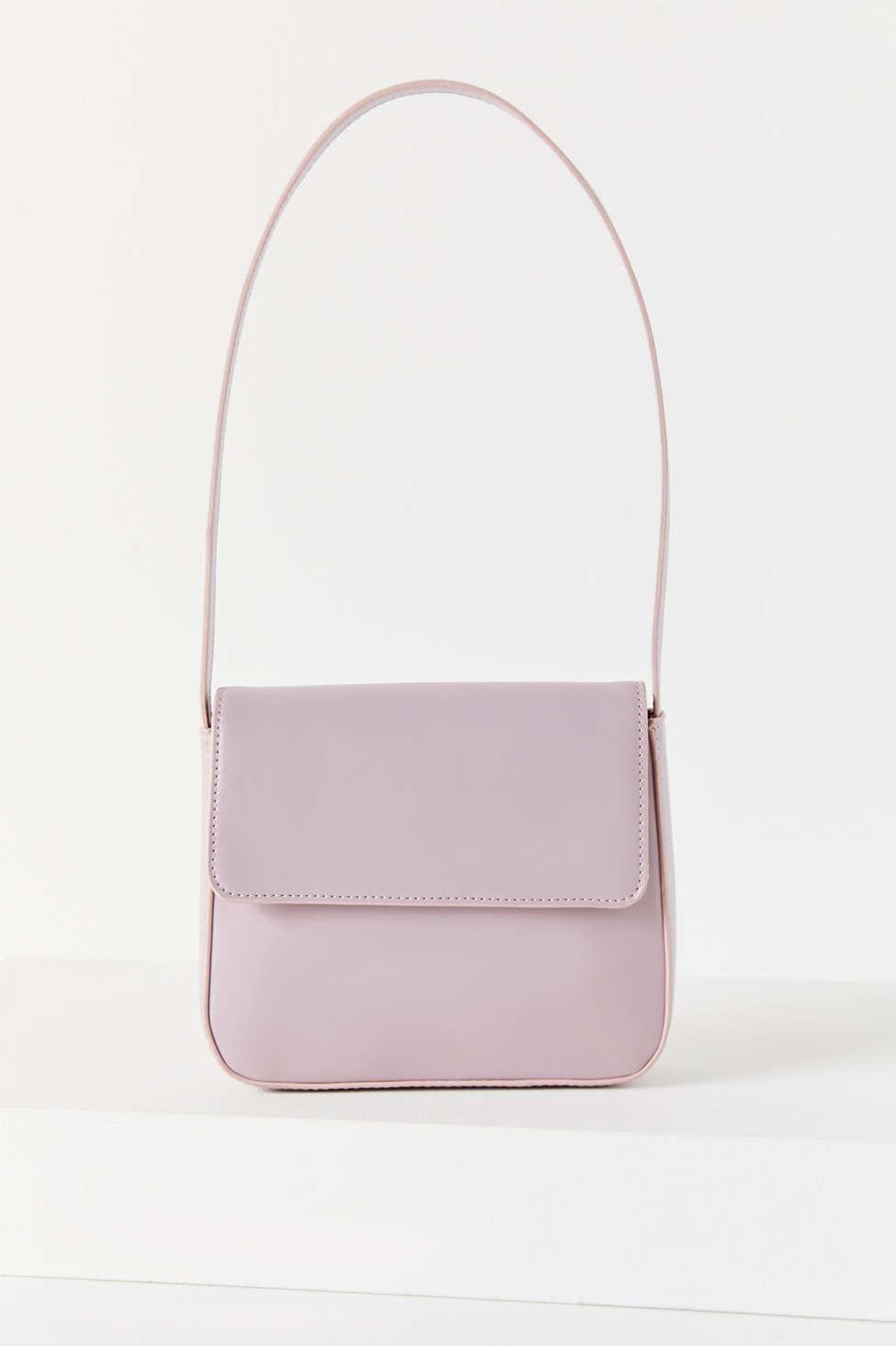 lilac baguette bag