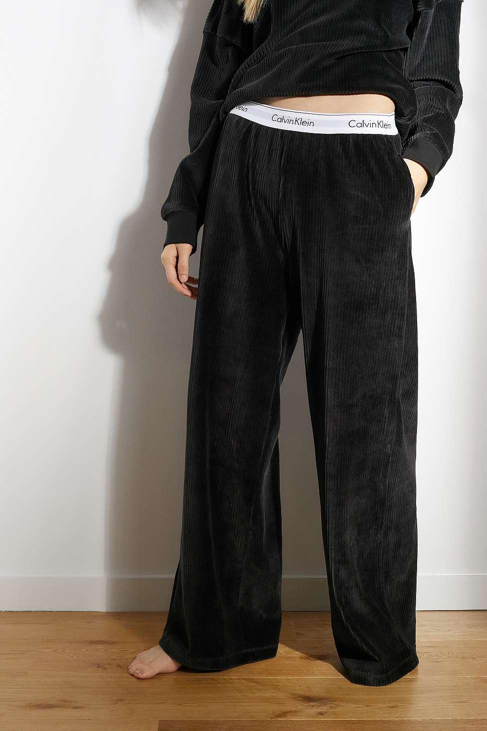 calvin klein velvet pants