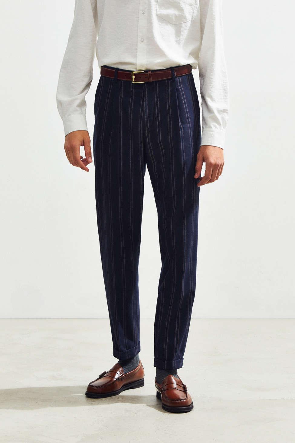 navy blue tapered pants
