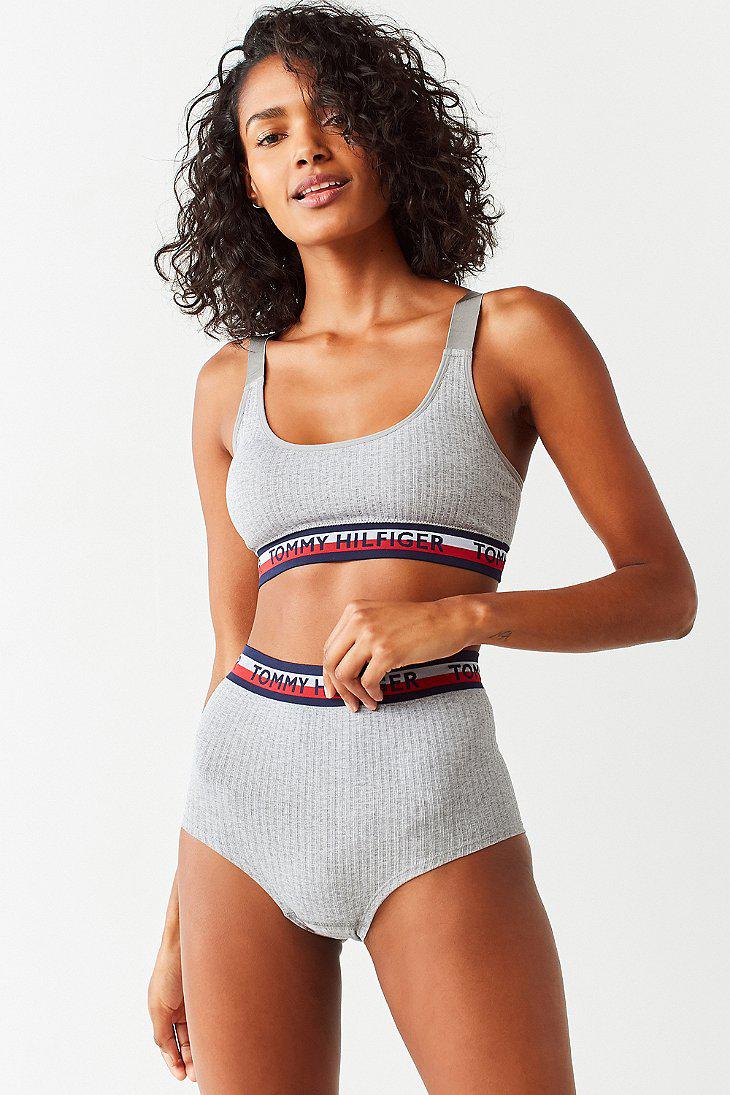 Tommy Hilfiger Tommy Hilfiger Seamless Ribbed High-waisted Undie in Gray |  Lyst