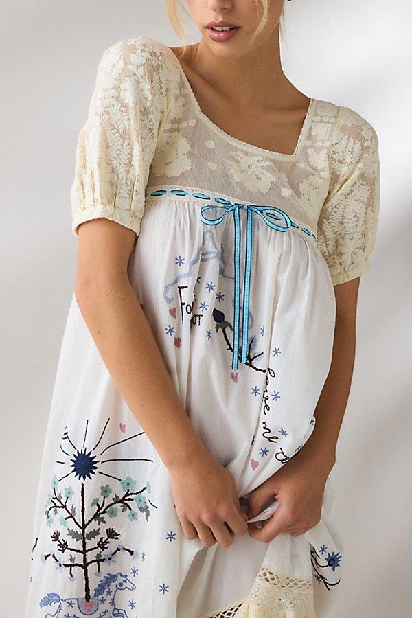 kimchi blue alice embroidered velvet babydoll dress Kimchi Blue Alice Embroidered Velvet Dress