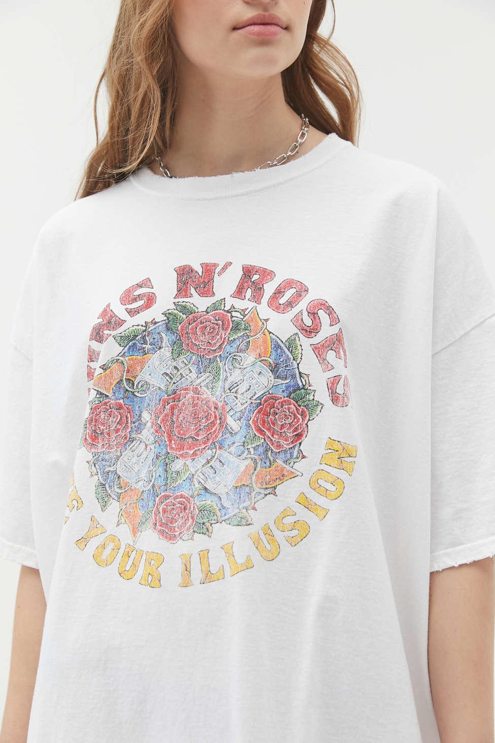 Urban Outfitters Guns N' Roses Use Your Illusion T-shirt Dress in White |  Lyst