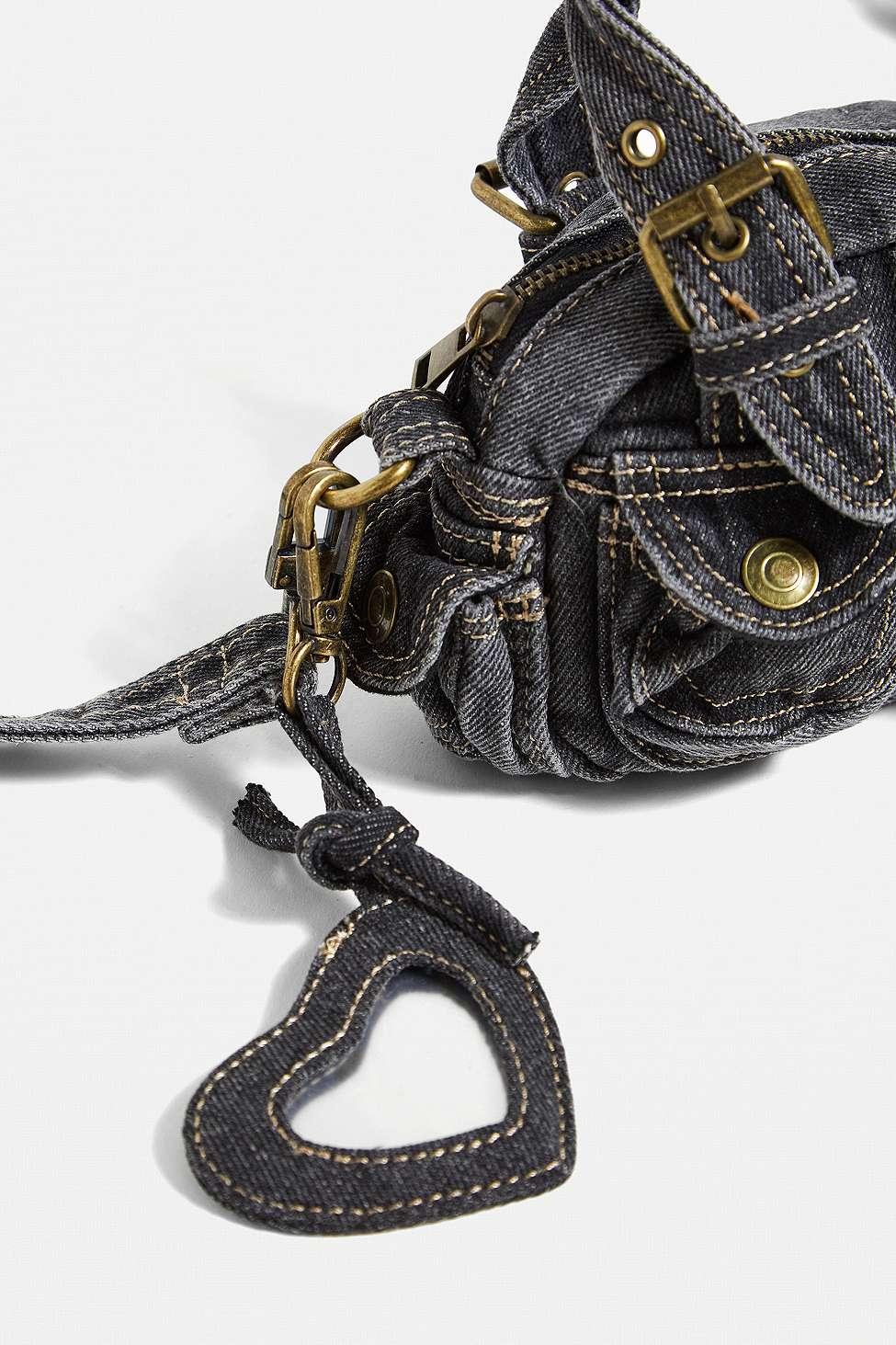 BDG Rubi Denim Mini Crossbody Duffle Bag in Black | Lyst UK