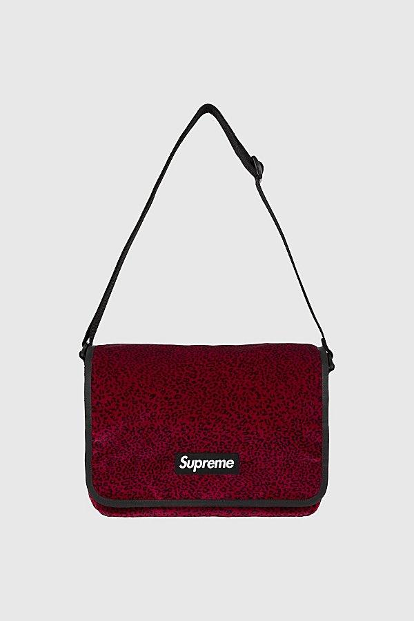 Supreme Velvet Small Messenger Bag in Red for Men | Lyst