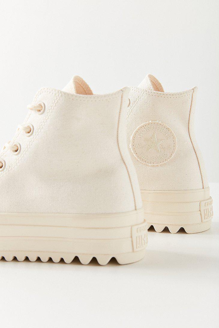 Converse Chuck Taylor All Star Lift Ripple Ivory High Top Trainers in White  | Lyst