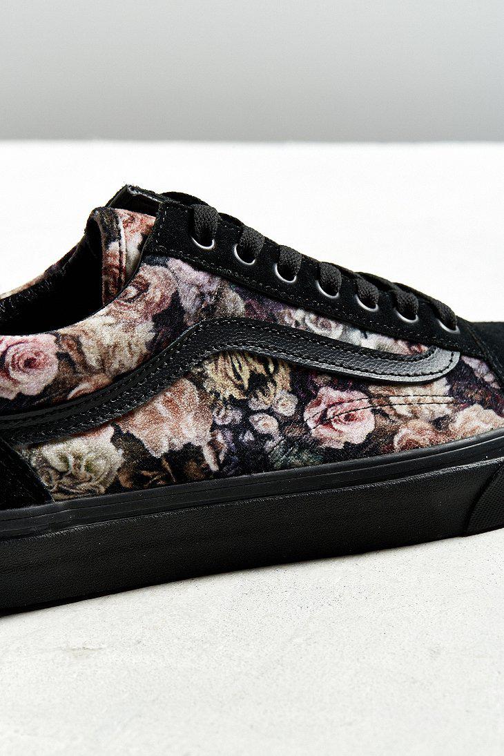 Vans Vans Old Skool Floral Velvet Sneaker in Black for Men | Lyst
