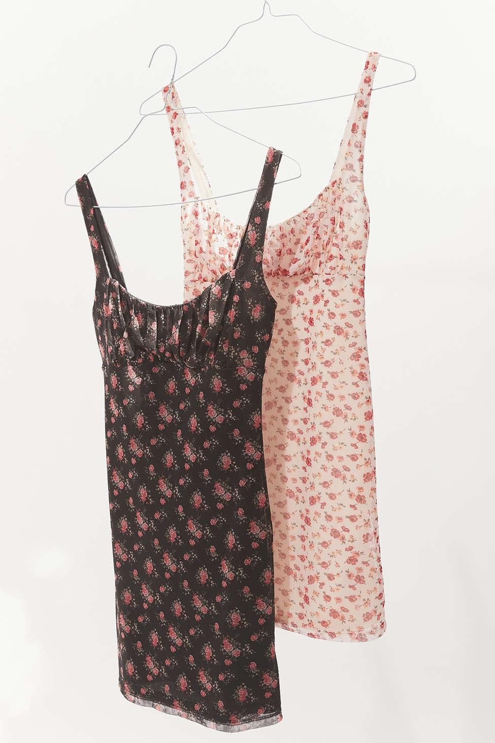 uo black gothic mesh mini dress