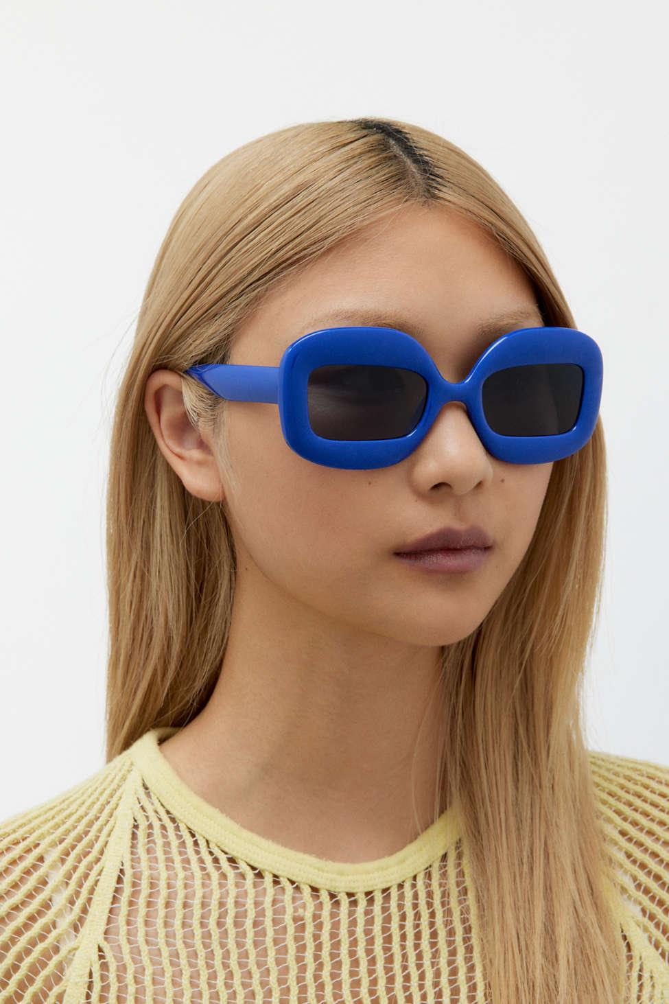 Urban Outfitters Vesper Rectangle Sunglasses in Blue Lyst